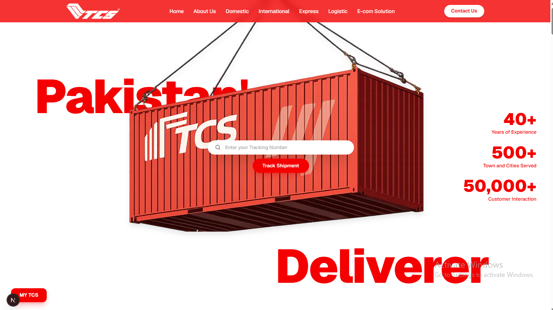 TCS — Hero — Suspended Container Landing